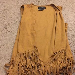 Suede Fringe Vest